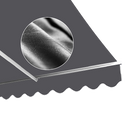 Outdoor Folding Arm Awning Retractable Sunshade Canopy Grey 5.0m x 2.5m-4