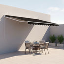 Outdoor Folding Arm Awning Retractable Sunshade Canopy Black 5.0m x 2.5m-7