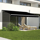 Outdoor Folding Arm Awning Retractable Sunshade Canopy Black 5.0m x 2.5m-2