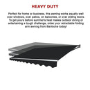 Outdoor Folding Arm Awning Retractable Sunshade Canopy Black 5.0m x 2.5m-12