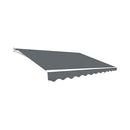 Outdoor Folding Arm Awning Retractable Sunshade Canopy Grey 4.0m x 3.0m-1