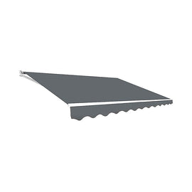 Outdoor Folding Arm Awning Retractable Sunshade Canopy Grey 4.0m x 3.0m