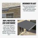 Outdoor Folding Arm Awning Retractable Sunshade Canopy Grey 4.0m x 3.0m-10