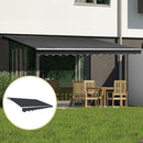 Outdoor Folding Arm Awning Retractable Sunshade Canopy Grey 4.0m x 3.0m-4