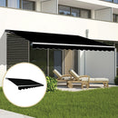 Outdoor Folding Arm Awning Retractable Sunshade Canopy Black 5.0m x 3.0m-6