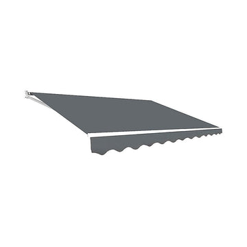Motorised Outdoor Folding Arm Awning Retractable Sunshade Canopy Grey 3.0m x 2.5m
