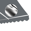 Motorised Outdoor Folding Arm Awning Retractable Sunshade Canopy Grey 3.0m x 2.5m-8
