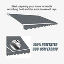 Motorised Outdoor Folding Arm Awning Retractable Sunshade Canopy Grey 3.0m x 2.5m-9
