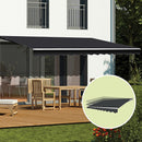 Motorised Outdoor Folding Arm Awning Retractable Sunshade Canopy Grey 4.0m x 3.0m-6
