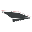 Motorised Outdoor Folding Arm Awning Retractable Sunshade Canopy Grey 4.0m x 3.0m-13