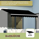 Motorised Outdoor Folding Arm Awning Retractable Sunshade Canopy Black 4.0m x 3.0m-7