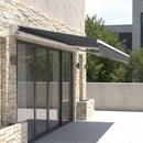 Motorised Outdoor Folding Arm Awning Retractable Sunshade Canopy Grey 5.0m x 2.5m-2