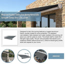Motorised Outdoor Folding Arm Awning Retractable Sunshade Canopy Grey 5.0m x 2.5m-11