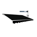 Motorised Outdoor Folding Arm Awning Retractable Sunshade Canopy Black 5.0m x 3.0m-5