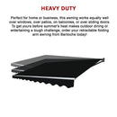 Motorised Outdoor Folding Arm Awning Retractable Sunshade Canopy Black 5.0m x 3.0m-12