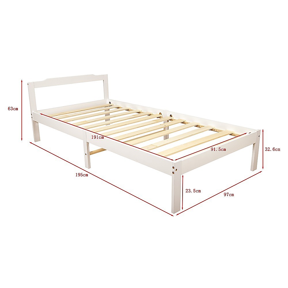 Natural Wooden Bed Frame Home Furniture