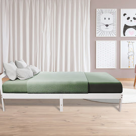 Double Wooden Bed Frame Home Furniture White - 0