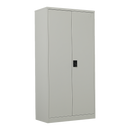 Two-Door Metal Cabinet Shelf Storage for Home Office Gym-1