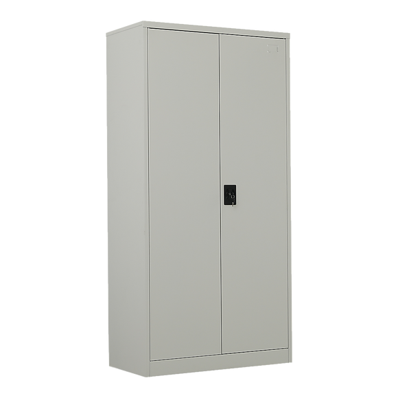 Two-Door Metal Cabinet Shelf Storage for Home Office Gym