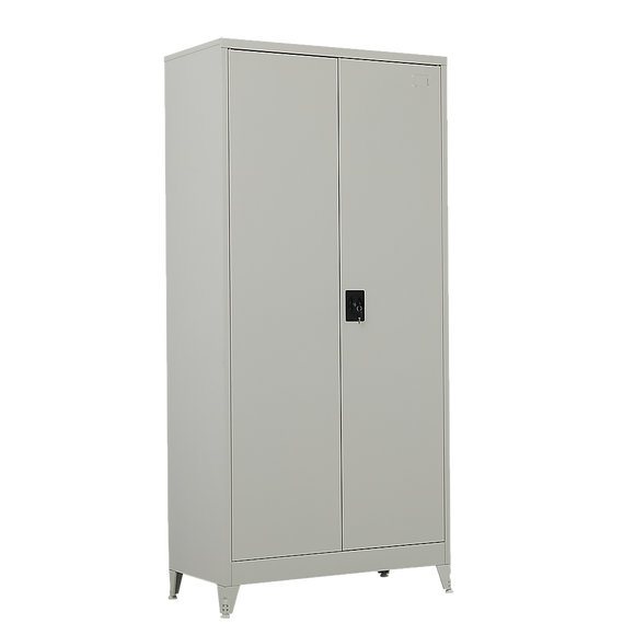 Two-Door Metal Cabinet Shelf Storage for Home Office Gym