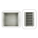 Two-Door Metal Cabinet Shelf Storage for Home Office Gym-11