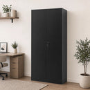 Two-Door Metal Cabinet Shelf Storage for Home Office Gym-2
