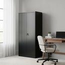 Two-Door Metal Cabinet Shelf Storage for Home Office Gym-4