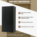 Two-Door Metal Cabinet Shelf Storage for Home Office Gym-6