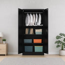 Two-Door Metal Cabinet Shelf Storage for Home Office Gym-7