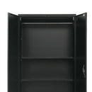 Two-Door Metal Cabinet Shelf Storage for Home Office Gym-10