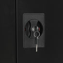 Two-Door Metal Cabinet Shelf Storage for Home Office Gym-10