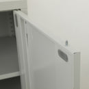 Two-Door Metal Short Cabinet Shelf Storage for Home Office Gym-9