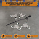 4 X All-purpose Dolly Metal Heavy Duty Furniture Mover Slider Set-12