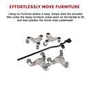 4 X All-purpose Dolly Metal Heavy Duty Furniture Mover Slider Set-14