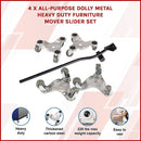 4 X All-purpose Dolly Metal Heavy Duty Furniture Mover Slider Set-3