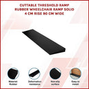 Cuttable Threshold Ramp Rubber Wheelchair Ramp Solid 4 cm Rise 90 cm Wide-6