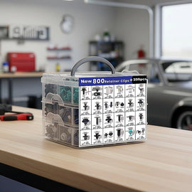 1000PCS Car Retainer Clips Auto Fasteners Push Trim Clips Pin Rivet Bumper Kit - 0