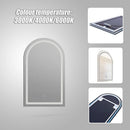 Arched LED Wall Mirror Bathroom Mirrors Makeup Anti-fog 600mm x 1000mm-8