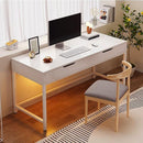 White Computer Desk – Modern PC Laptop Table for Gaming, Home Office, or Study Space Furniture-2