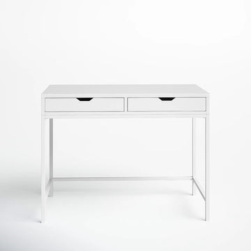White Computer Desk – Modern PC Laptop Table for Gaming, Home Office, or Study Space Furniture