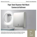 Paper Towel Dispenser Wall Mount Commercial Bathroom-7