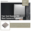 Paper Towel Dispenser Wall Mount Commercial Bathroom-8