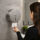 Brushed Stainless Steel Wall Mounted Toilet Paper Towel Dispenser-1
