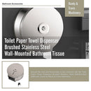 Brushed Stainless Steel Wall Mounted Toilet Paper Towel Dispenser-7