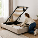Gas Lift Bed Mechanism – Single Bed Frame with Wooden Slats-1