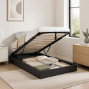Gas Lift Bed Mechanism – Single Bed Frame with Wooden Slats-3