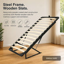 Gas Lift Bed Mechanism – Single Bed Frame with Wooden Slats-10