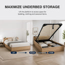 Gas Lift Bed Mechanism – Single Bed Frame with Wooden Slats-13