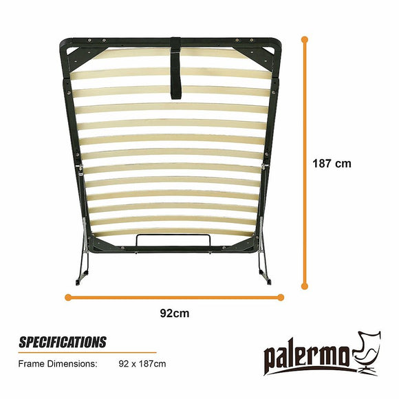 Gas Lift Bed Mechanism – Single Bed Frame with Wooden Slats
