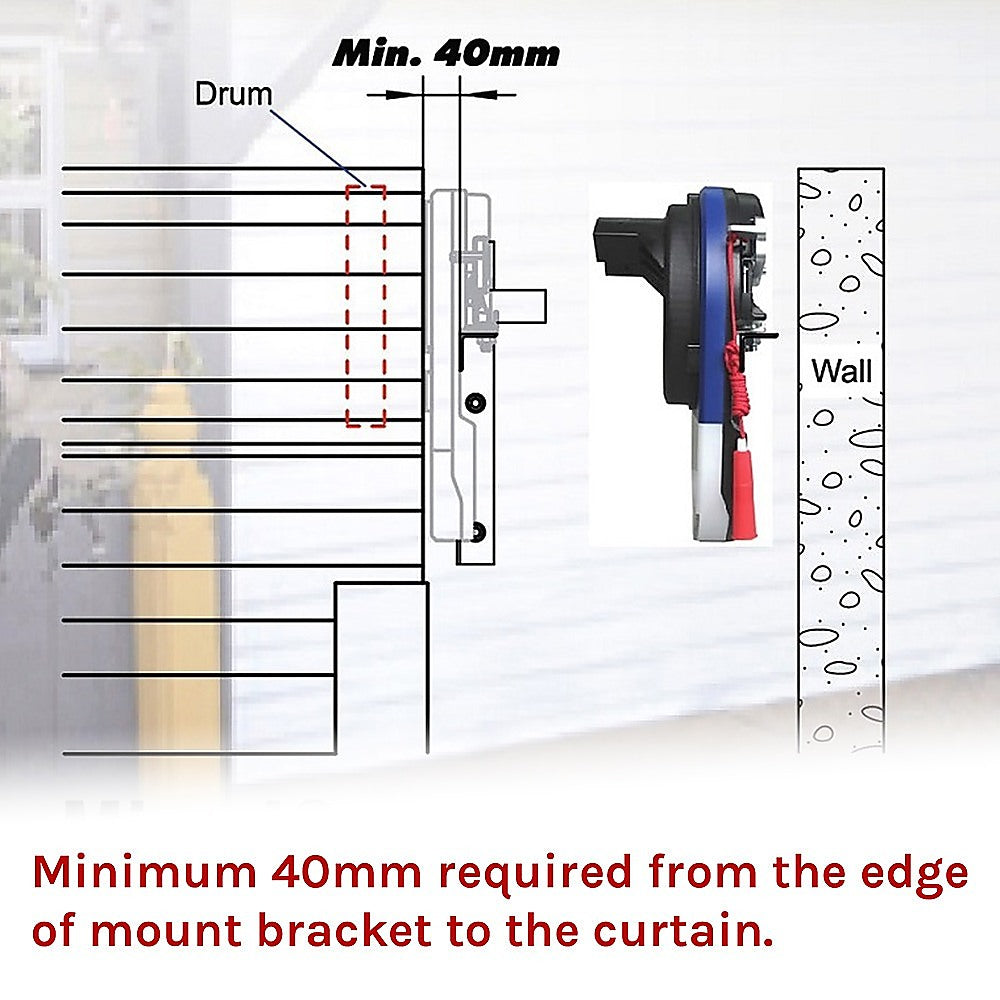 500N Max Automatic Garage Roller Door Opener Motor with Auto Reverse